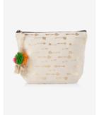 Express Womens Shiraleah Metallic Arrow Print Cosmetic Pouch