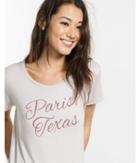 Express Womens Paris Texas Graphic Boxy Tee