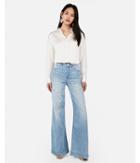 Express Womens Satin Relaxed Dolman Sleeve Button-up