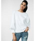 Express Petite Long Sleeve Cotton Dolman Top