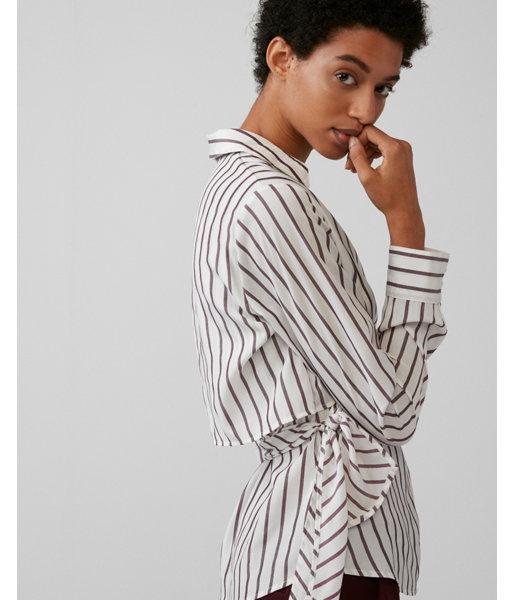 Express Womens Striped Wrap Tunic