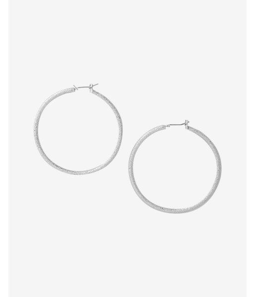 Express Shiny Diamond Dust Hoop Earrings