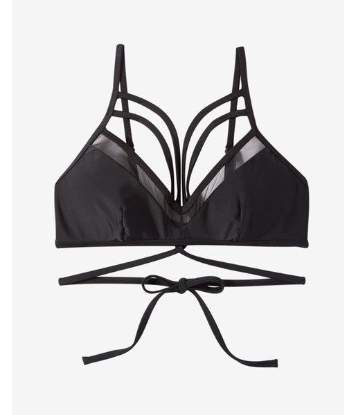 Express Strappy Mesh Wrap Halter Bikini Top