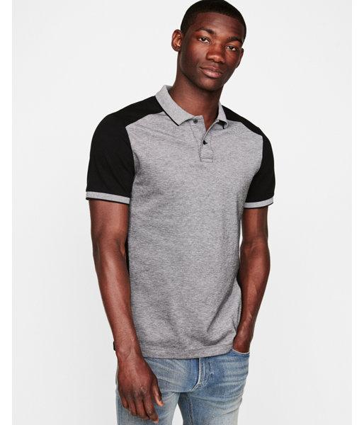 Express Mens Stretch Pique Tipped Polo