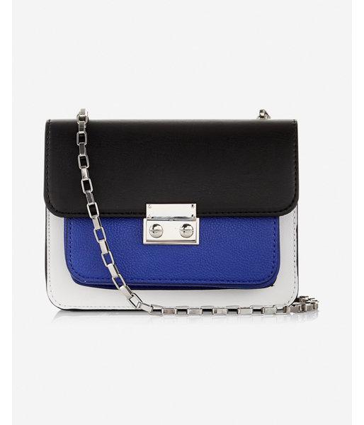 Express Womens Color Blocked Cross Body Bag