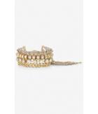 Express Women's Jewelry Thread Wrapped Stone And Chain Fringe Bracelet
