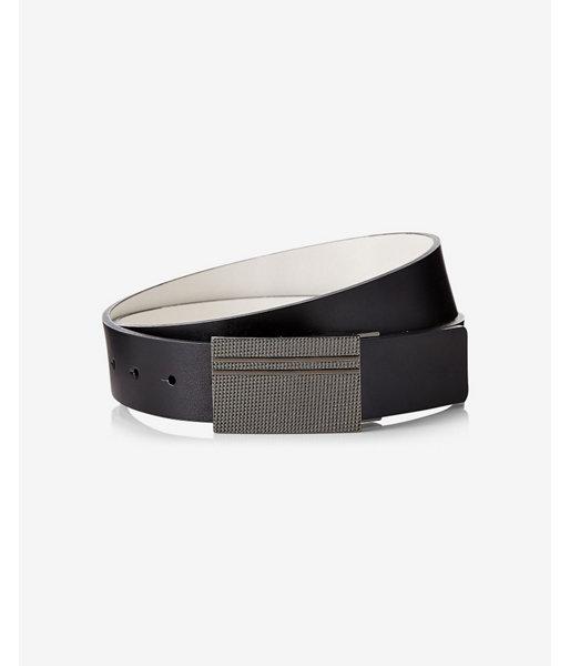 Express Mens 2-in-1 Reversible Textured Plaque Belt