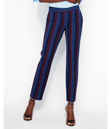 Express Womens Mid Rise Striped Columnist Anke Pant
