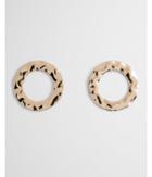 Express Womens Hammered Circle Drop Earrings