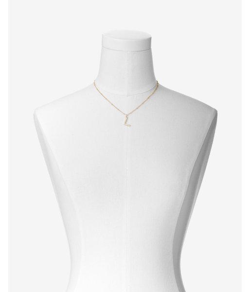 Express Womens Sideways L Initial Pendant Necklace