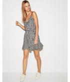 Express Womens Petite Cotton Ruffle Wrap Cami Dress