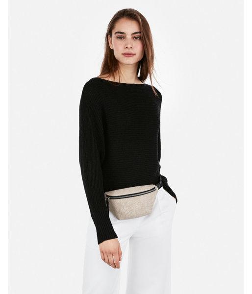Express Womens Matte Snakeskin Print Belt Bag