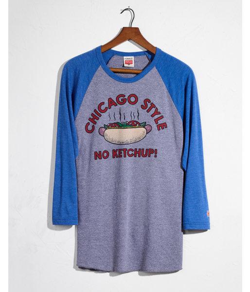 Express Mens Homage Chicago Style Hot Dog Raglan Tee