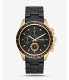 Express Mens Express Mens Chronograph Black And Gold Stainless Steel Bracelet Watch