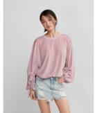 Express Womens Balloon Tie-sleeve Velvet