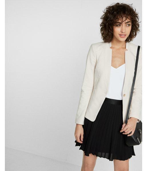 Express Womens 24 Inch Reverse Notch Collar Jacket