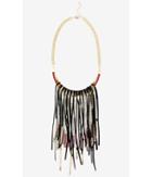 Express Women's Jewelry Bead And Fringe Collar Necklace