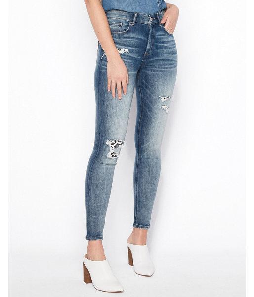Express Womens High Waisted Ripped Stretch Ankle