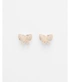 Express Womens Cubic Zirconia Butterfly Post Back Earrings