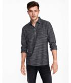Express Mens Slim Space Dyed Popover