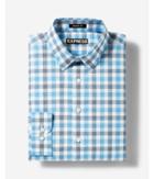 Express Mens Fitted Plaid Cotton Dress
