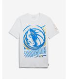 Express Mens Dallas Mavericks Nba Crew Neck Foil Graphic Tee