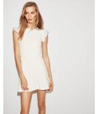Express Womens Petite Ruffle Sleeve Fit And Flare Dress