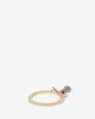 Express Womens Thick Chain Tassel Charm Hook And Eye Bracelet