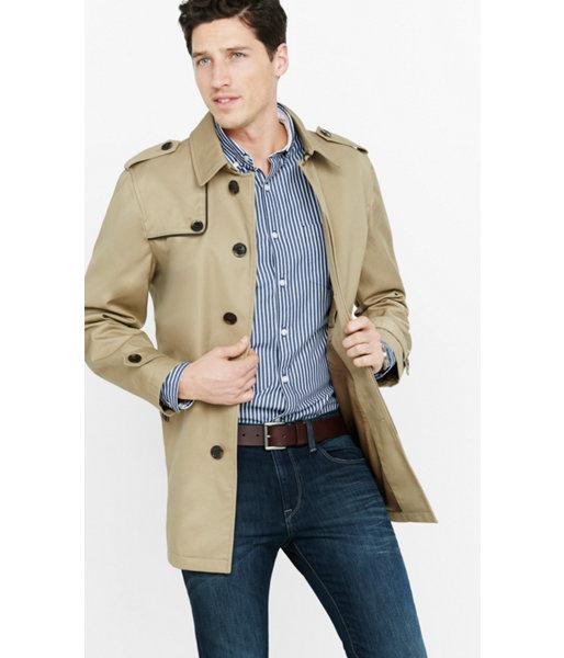 Express Men's Outerwear Cotton Commuter Trench Coat