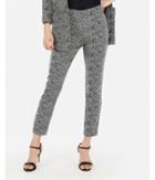 Express Womens High Waisted Skinny Cropped Jacquard Pant