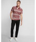 Express Jacquard Stripe Jersey Polo