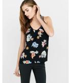 Express Womens Vintage Floral Print Strappy Racerback Cami