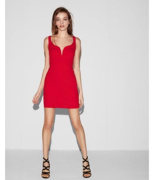 Express Womens Sweetheart Neckline  Dress