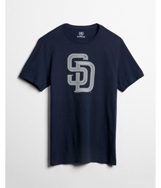 Express Mens San Diego Padres Crew Neck Tee
