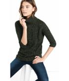 Express Women's Sweaters & Cardigans Marled Cable Turtleneck Tunic