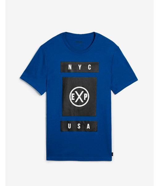 Express Mens Exp Nyc Usa Logo Crew Neck Graphic Tee