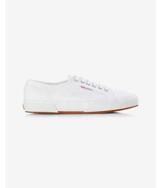 Express Mens White Superga Canvas Low Top