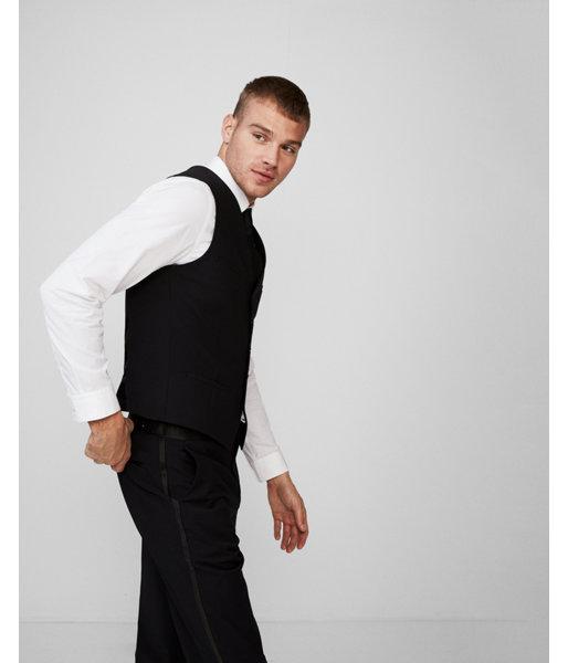 Express Mens Black Performance Stretch Wool Blend