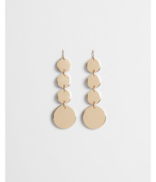 Express Womens Linear Disc Drop Earrings