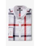 Express Men's Shirts Fitted Red And Black Check