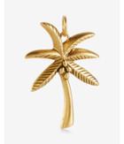 Express Womens Sequin Matte Gold Palm Tree Charm