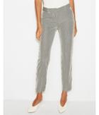 Express Womens Petite Mid Rise Striped Knit Columnist Ankle Pant