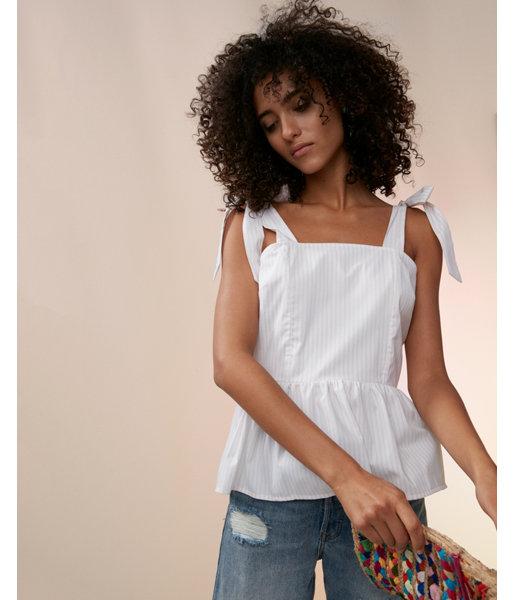 Express Womens Tie-strap Peplum Tank