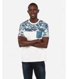 Express Mens Graphic Yoke Color Block Pocket Tee