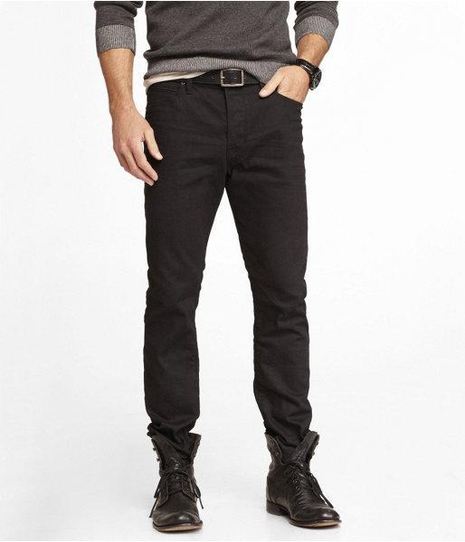 Express Mens Slouchy Slim Jean Black W28