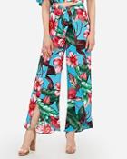 Express Womens Floral High Waisted Wide Leg Palazzo Pant