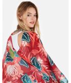 Express Womens Floral Palm Print V-back Cover-up