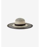 Express Womens Mixed Pattern Straw Floppy Hat