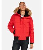 Express Mens Faux Fur-lined Water-resistant Puffer Coat