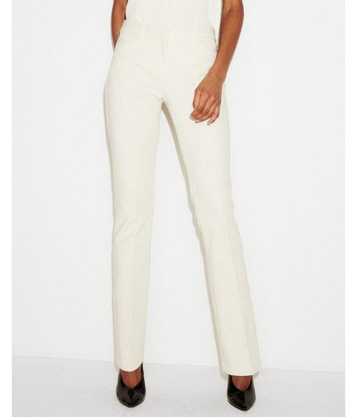 Express Womens Mid Rise Pinstripe Stretch Barely Boot Columnist Pant